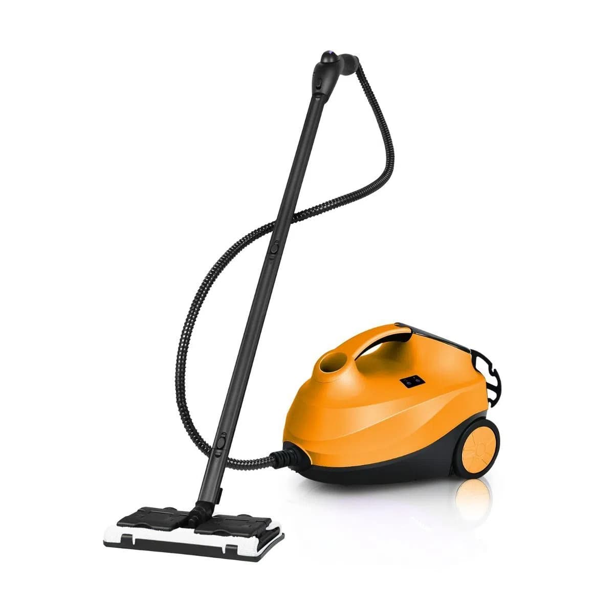 CostwayNettoyeur Vapeur Polyvalent avec 19 Accessoires Sans Produit Chimique Balai Vapeur de 2000W 4 Bars avec Réservoir de 1,5 L Orange