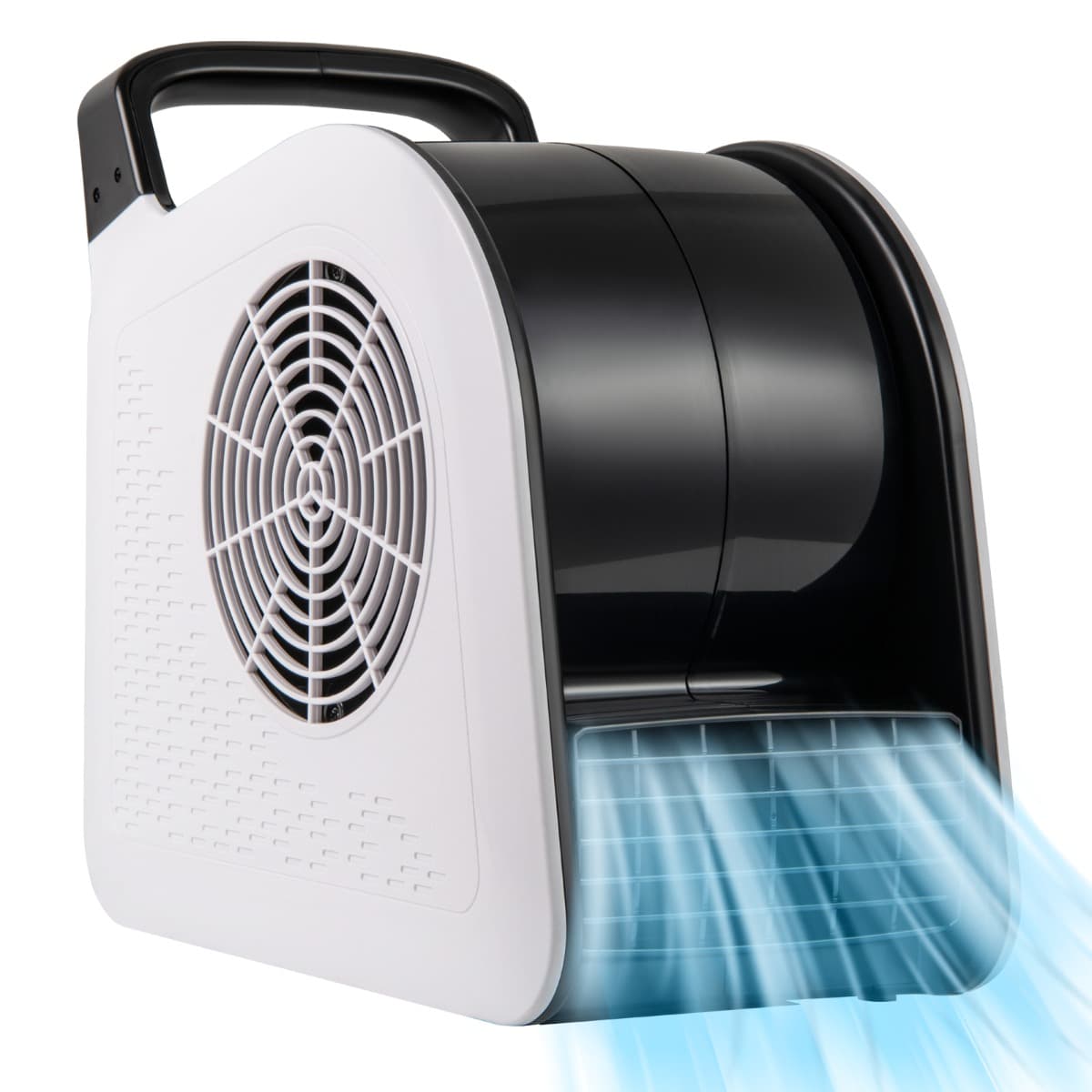 CostwayVentilateur Soufflant à Haute Vitesse 3 Vitesses Ventilateur Portable avec Tête Pivotante à 185° 130 W 552 M³/H 2 Prises CA