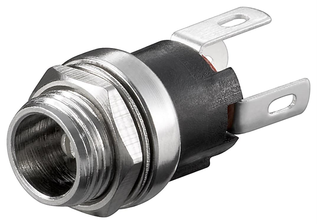 Prise intégrée Goobay DC - broche 2,1 mm, type fermé avec connexion à souder