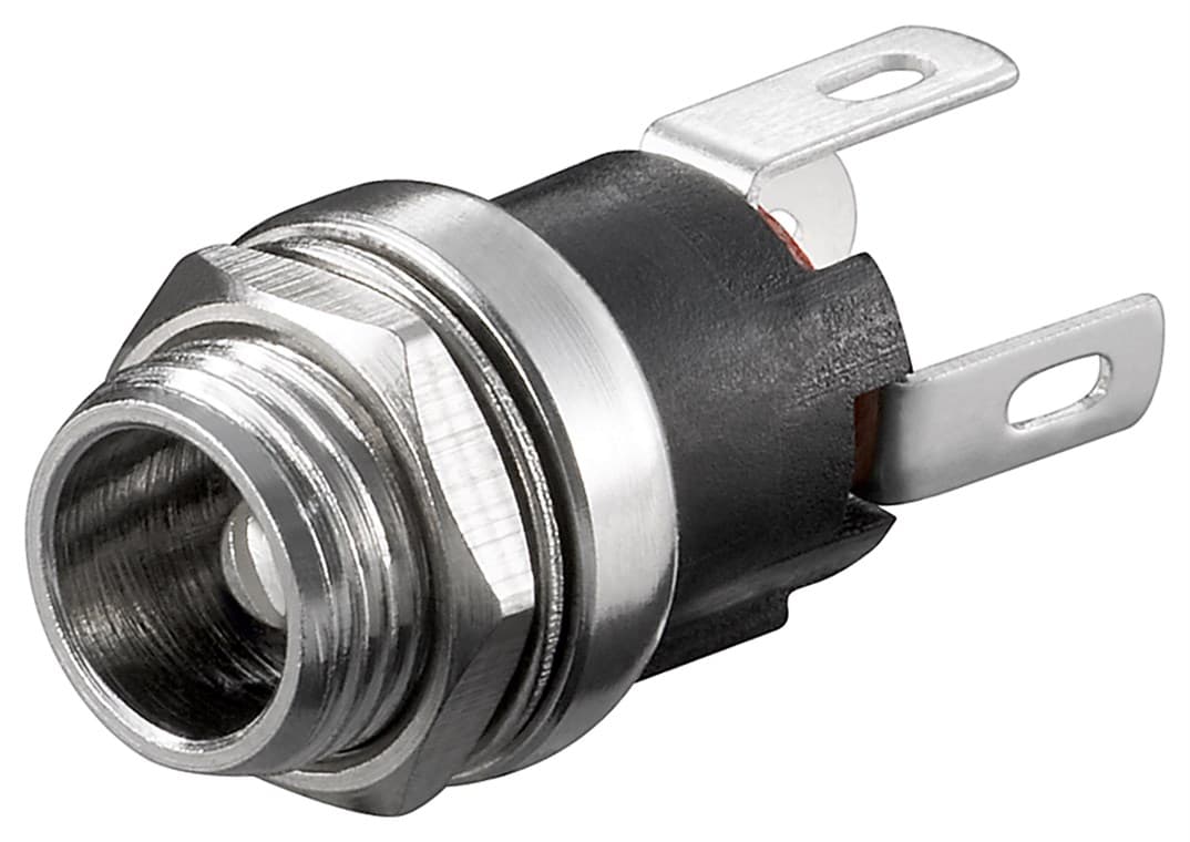 Prise intégrée Goobay DC - broche 2,5 mm, type fermé avec connexion à souder